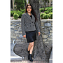 ANT- Saco abrigo S-8925 (Color Negro / Hueso)